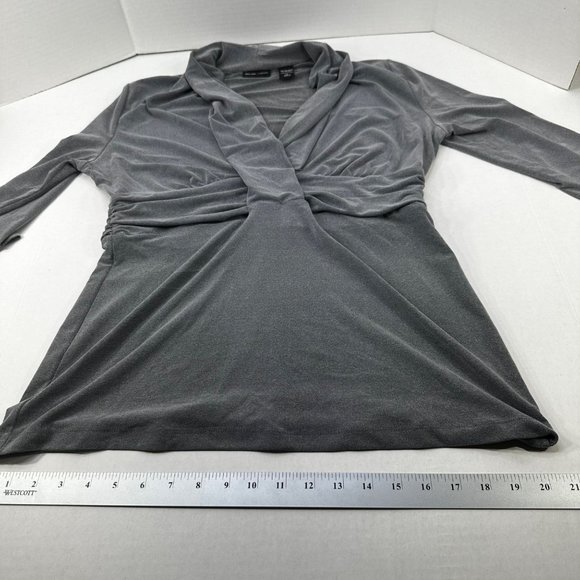 New York And Company Women's Size Large Top Long Sleeve Pullover Gray Preowned - Picture 8 of 11